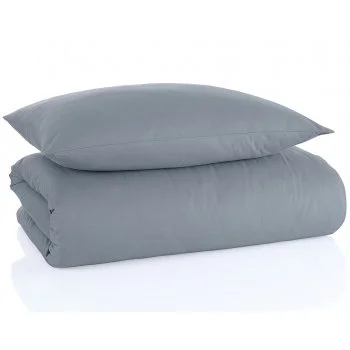 Bavlněné jednobarevné ložní povlečení - šedé