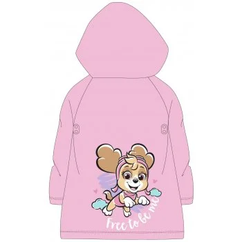 Dívčí pláštěnka Tlapková patrola - sv. růžová