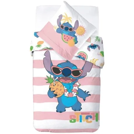 Dětské bavlněné ložní povlečení Lilo & Stitch - Letní koktejl