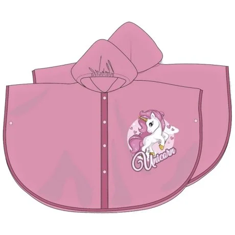 Dívčí pláštěnka / pončo s kapucí Unicorn