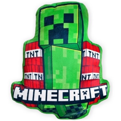 Tvarovaný 3D polštář Minecraft - Creeper & TNT