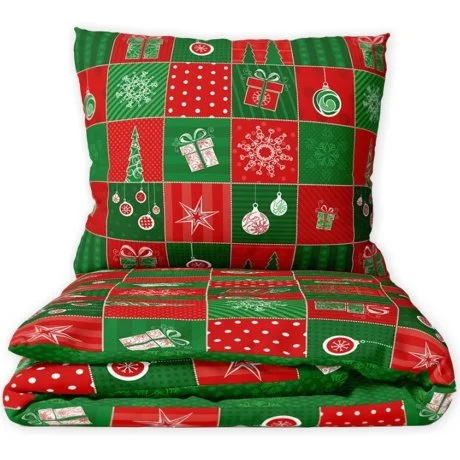 Bavlněné ložní povlečení - Vánoční Patchwork
