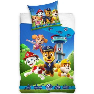 Mikroplyšové ložní povlečení Tlapková patrola - Běžíme do akce
