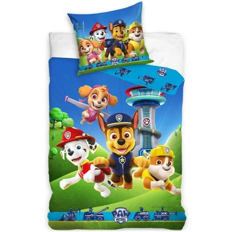 Mikroplyšové ložní povlečení Tlapková patrola - Běžíme do akce