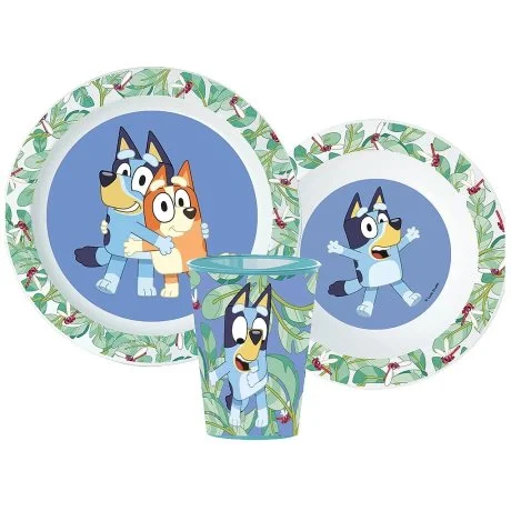 Sada plastového nádobí Bluey s kelímkem