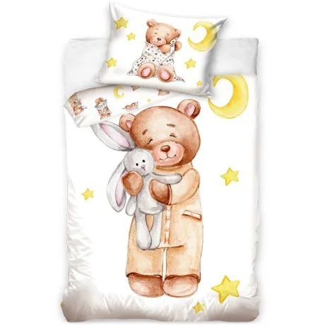 Povlečení do dětské postýlky Medvídek s usínáčkem