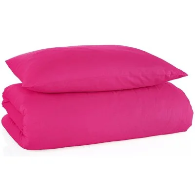 Bavlněné jednobarevné ložní povlečení - fuchsiové