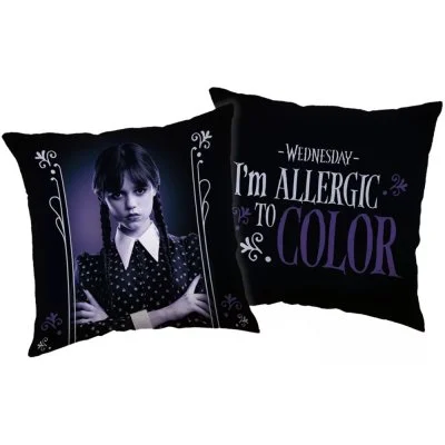 Oboustranný polštář Wednesday - I'm allergic to color