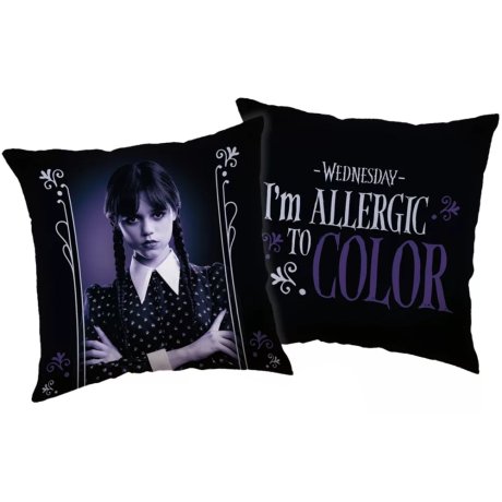 Oboustranný polštář Wednesday - I'm allergic to color