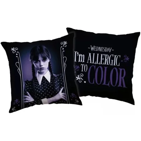 Oboustranný polštář Wednesday - I'm allergic to color