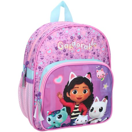 Dívčí batoh s přední kapsou Gábinin kouzelný domek