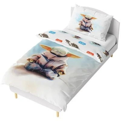 Oboustranné bavlněné ložní povlečení Star Wars - Baby Yoda