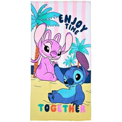 Plážová osuška Stitch & Angel - Enjoy Time Together