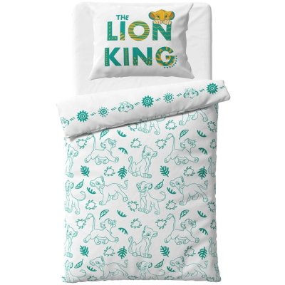 Oboustranné bavlněné ložní povlečení Lví král - Simba a Nala