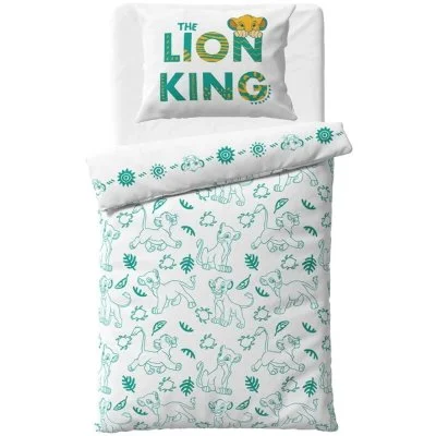 Oboustranné bavlněné ložní povlečení Lví král - Simba a Nala