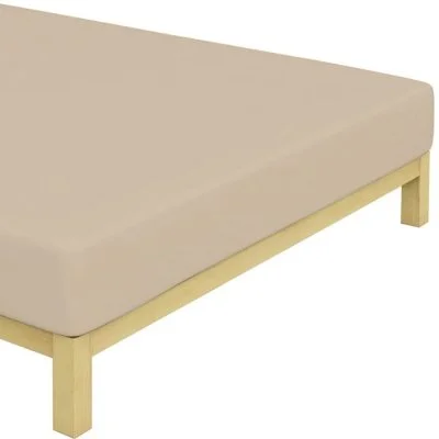 Jersey prostěradlo na jednolůžko - 90 x 200 cm - béžové