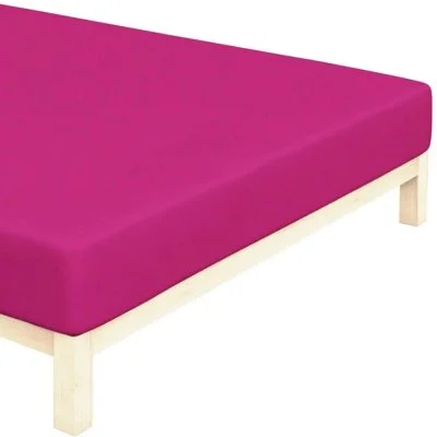 Jersey prostěradlo na jednolůžko - 90 x 200 cm - sytě růžové