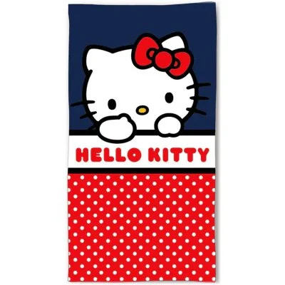 Puntíkovaná bavlněná plážová osuška Hello Kitty