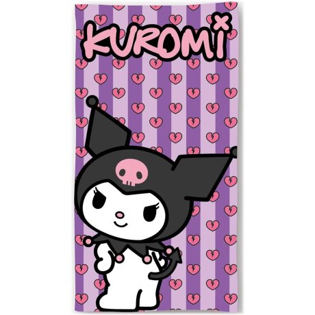 Bavlněná plážová osuška Kuromi - roztomilá rebelka