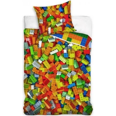 Dětské bavlněné ložní povlečení Stavebnicové kostky