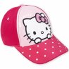 Dětská kšiltovka s motivem Hello Kitty. Přední stranu zdobí obrázek legendární kočičky s typickou mašlí na oušku, která dělá radost holčičkám už přes 50 let. Na zadní straně je nastavitelný pásek na suchý zip. Nabízíme ji pouze ve velikosti 53, vhodné pro malé slečny přibližně od 6 do 10 let.