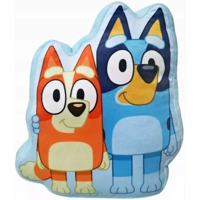 Tvarovaný 3D polštářek Bluey a Bingo