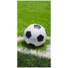 Froté osuška s motivem fotbalového míče. Je vyrobená ze 100% bavlny, má rozměry 70 × 140 cm a certifikát OEKO-TEX STANDARD 100.