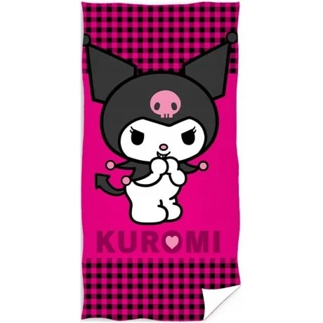 Bavlněná plážová osuška Kuromi - malý ďáblík