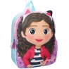 Malý dětský batoh Gábinin kouzelný domek – motiv Gábinka s kočičími oušky. Hlavní prostor má zapínání na zip a rozměr cca 32 x 26 x 11 cm. Nechybí ani boční síťka na nápoj, nastavitelné popruhy s výstelkou a praktické ouško na zavěšení.