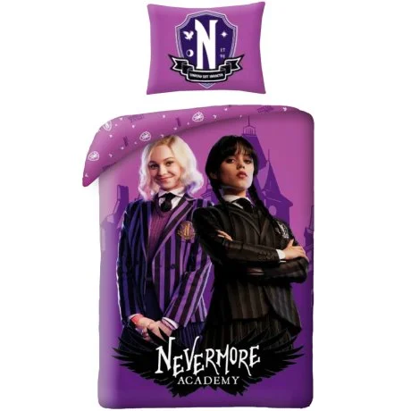 Ložní povlečení z mikrovlákna Wednesday - Nevermore Academy