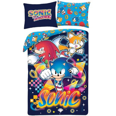 Oboustranné ložní povlečení z mikrovlákna Ježek Sonic
