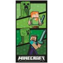 Bavlněná plážová osuška Minecraft - Creeper Fight × Alex a Steve