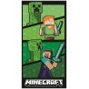 Bavlněná osuška Minecraft s motivem Creeper Fight × Alex a Steve. Vyrobená ze 100% bavlněného froté v rozměru 70 x 140 cm. Díky kvalitnímu materiálu si uchovává barvy i po mnoha praních. Ideální na doma, pláž nebo k bazénu