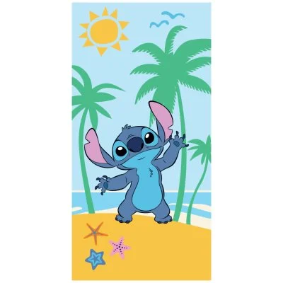 Bavlněná plážová osuška Lilo & Stitch - Na slunečné pláži