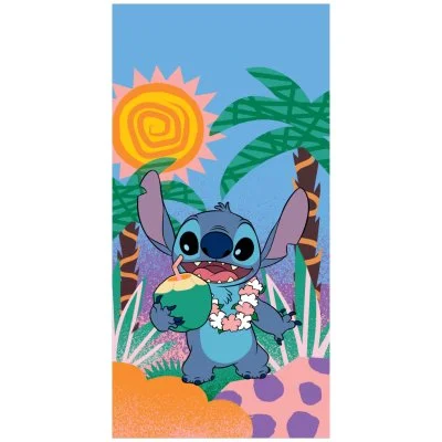 Bavlněná plážová osuška Lilo & Stitch - Kokosová pohoda