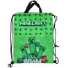Dětský vak na záda Minecraft s motivem Creeperů, se zavíráním na šňůrky a praktickou přední kapsou na zip. Lze nosit na zádech i v ruce díky dvěma uchům. Ideální na tělocvik, přezůvky, výtvarku i výlety. Rozměr cca 44 × 34 cm.
