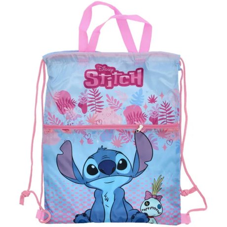 Dívčí sportovní vak Stitch s kapsou na zip
