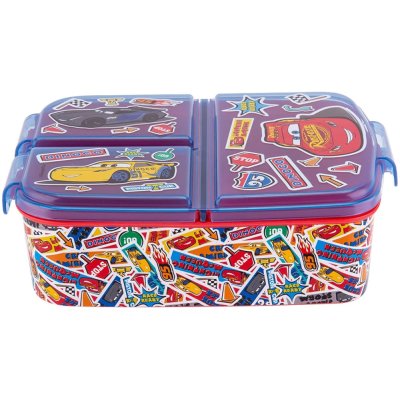 Multibox na svačinu Auta se 3 přihrádkami