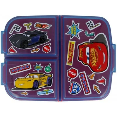 Multibox na svačinu Auta se 3 přihrádkami