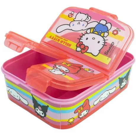 Multibox na svačinu Hello Kitty a přátelé se 3 přihrádkami