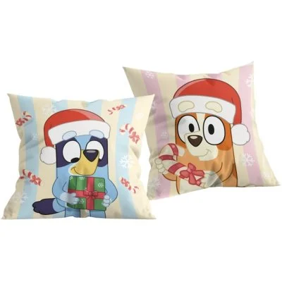Vánoční oboustranný polštář Bluey & Bingo