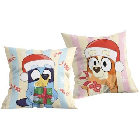 Vánoční oboustranný polštář Bluey & Bingo