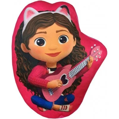 Oboustranný tvarovaný 3D polštářek Gábinin kouzelný domek