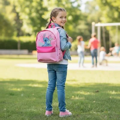 Dívčí batoh Stitch s přední kapsou