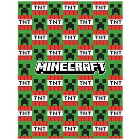 Coral fleece deka Minecraft - Creeper a TNT