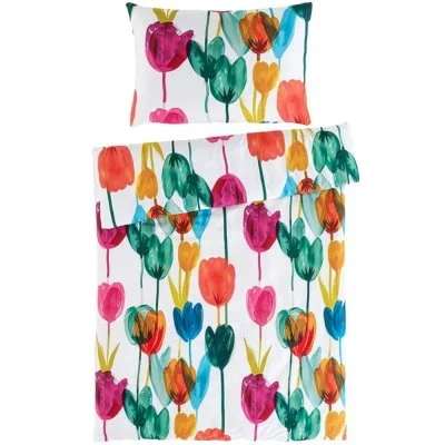 Saténové ložní povlečení Tulipi - Bedtex Exclusive