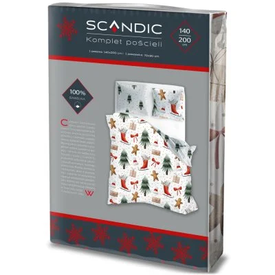 Vánoční bavlněné ložní povlečení - Perníček a Vánoční les