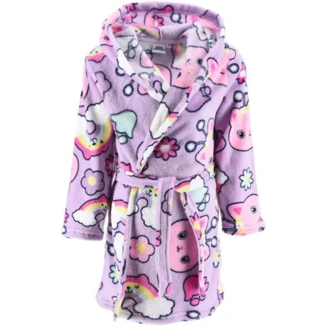 Dívčí fleece župan s kapucí Gábinin kouzelný domeček