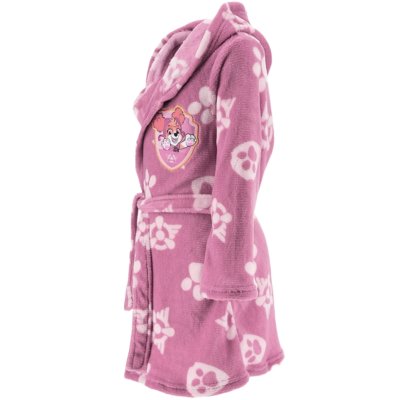 Dívčí fleece župan s kapucí Tlapková patrola - Skye