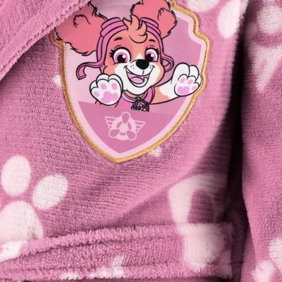 Dívčí fleece župan s kapucí Tlapková patrola - Skye